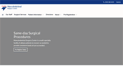 Desktop Screenshot of musculoskeletalsurgerycenter.com